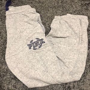 Grey and blue PINK sweatpants
